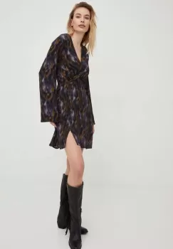 Answear Lab rochie culoarea negru, mini, evazati imagine