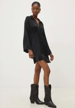 Answear Lab rochie culoarea negru, mini, evazati imagine