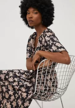 Answear Lab rochie culoarea negru, mini, evazati imagine