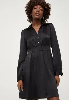 Answear Lab rochie culoarea negru, mini, evazati imagine