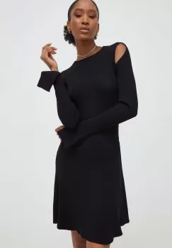 Answear Lab rochie culoarea negru, mini, evazati imagine