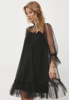 Answear Lab rochie culoarea negru, mini, evazati imagine