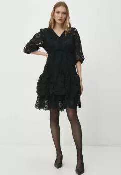 Answear Lab rochie culoarea negru, mini, evazati imagine