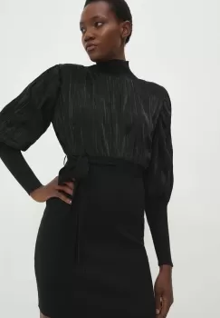 Answear Lab rochie culoarea negru, mini, mulata imagine