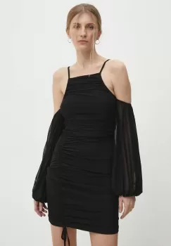 Answear Lab rochie culoarea negru, mini, mulata imagine