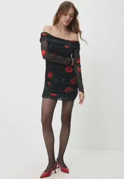 Answear Lab rochie culoarea negru, mini, mulata imagine