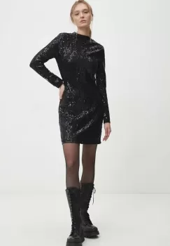 Answear Lab rochie culoarea negru, mini, mulata imagine