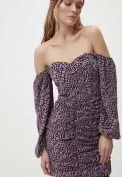 Answear Lab rochie culoarea negru, mini, mulata imagine