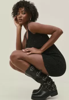 Answear Lab rochie culoarea negru, mini, mulata imagine