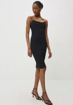 Answear Lab rochie culoarea negru, mini, mulata imagine