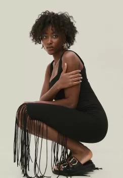 Answear Lab rochie culoarea negru, mini, mulata imagine