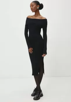 Answear Lab rochie culoarea negru, mini, mulata imagine