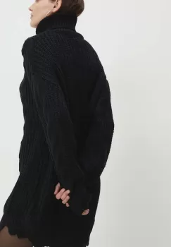 Answear Lab rochie culoarea negru, mini, oversize imagine