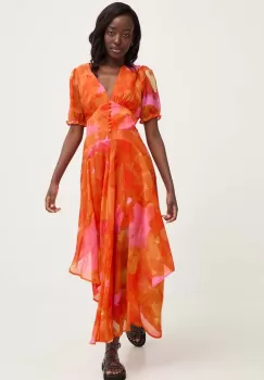 Answear Lab rochie culoarea portocaliu, maxi, evazati imagine