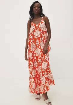 Answear Lab rochie culoarea portocaliu, maxi, evazati imagine