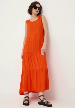 Answear Lab rochie culoarea portocaliu, maxi, evazati imagine