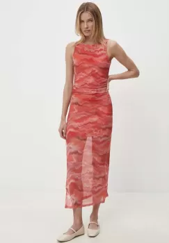 Answear Lab rochie culoarea portocaliu, maxi, mulata imagine