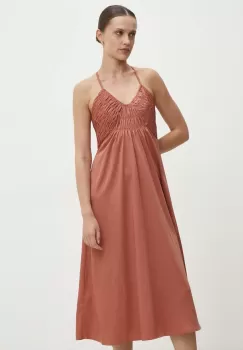 Answear Lab rochie culoarea portocaliu, midi, evazati imagine