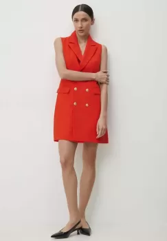 Answear Lab rochie culoarea portocaliu, mini, evazati imagine