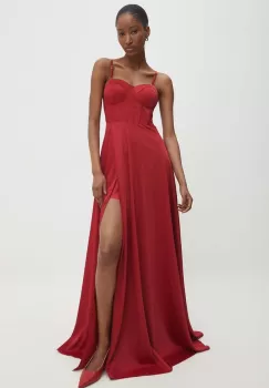 Answear Lab rochie culoarea rosu, maxi, evazati imagine