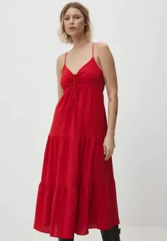 Answear Lab rochie culoarea rosu, maxi, evazati imagine