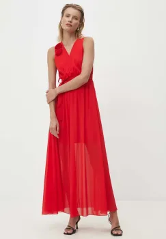 Answear Lab rochie culoarea rosu, maxi, evazati imagine