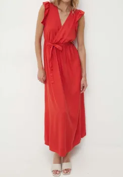 Answear Lab rochie culoarea rosu, maxi, evazati imagine