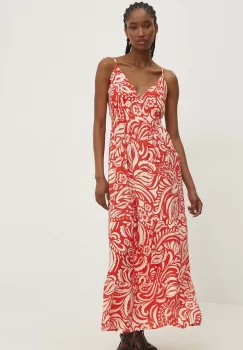 Answear Lab rochie culoarea rosu, maxi, evazati imagine