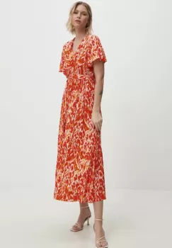 Answear Lab rochie culoarea rosu, maxi, evazati imagine