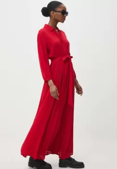 Answear Lab rochie culoarea rosu, maxi, evazati imagine