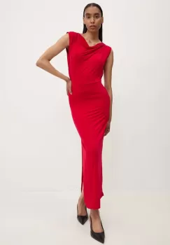 Answear Lab rochie culoarea rosu, maxi, mulata imagine