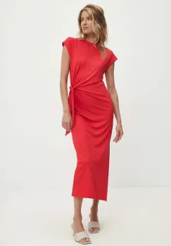 Answear Lab rochie culoarea rosu, maxi, mulata imagine