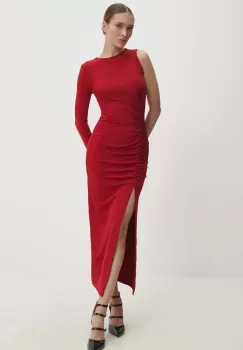 Answear Lab rochie culoarea rosu, maxi, mulata imagine