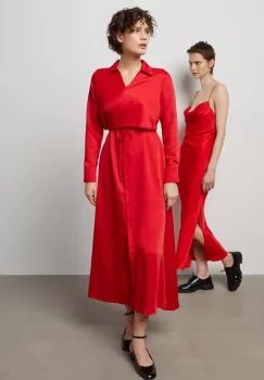 Answear Lab rochie culoarea rosu, maxi, oversize imagine