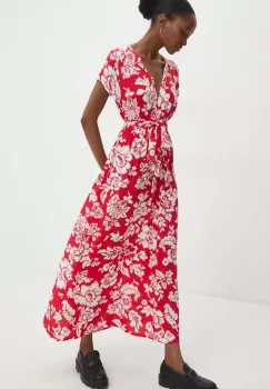 Answear Lab rochie culoarea rosu, midi, evazati imagine