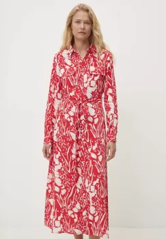 Answear Lab rochie culoarea rosu, midi, evazati imagine