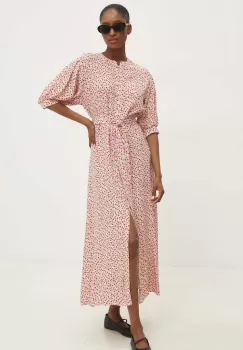 Answear Lab rochie culoarea rosu, midi, evazati imagine