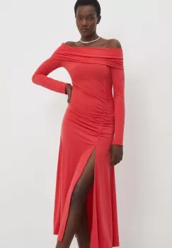 Answear Lab rochie culoarea rosu, midi, evazati imagine