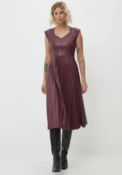 Answear Lab rochie culoarea rosu, midi, evazati imagine