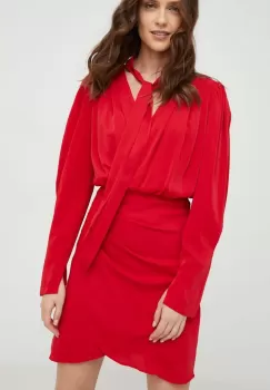 Answear Lab rochie culoarea rosu, mini, drept imagine