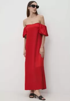 Answear Lab rochie culoarea rosu, mini, evazati imagine