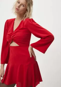 Answear Lab rochie culoarea rosu, mini, evazati imagine