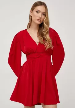 Answear Lab rochie culoarea rosu, mini, evazati imagine