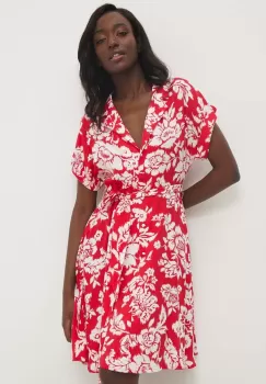 Answear Lab rochie culoarea rosu, mini, evazati imagine