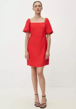 Answear Lab rochie culoarea rosu, mini, evazati imagine