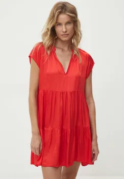 Answear Lab rochie culoarea rosu, mini, evazati imagine