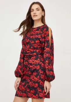 Answear Lab rochie culoarea rosu, mini, evazati imagine