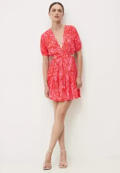 Answear Lab rochie culoarea rosu, mini, evazati imagine