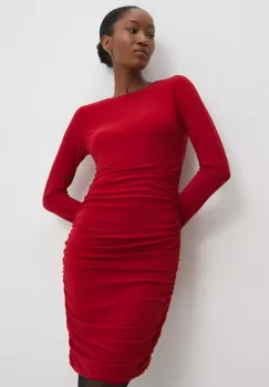 Answear Lab rochie culoarea rosu, mini, mulata imagine