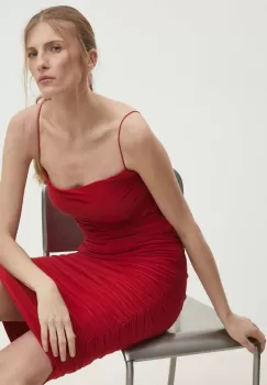 Answear Lab rochie culoarea rosu, mini, mulata imagine